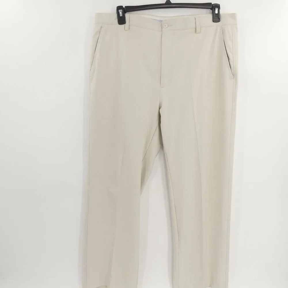 FootJoy Golf Pants Flat Front Stone Beige Men's 38x30